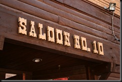 Sign above the door at Saloon No. 10
